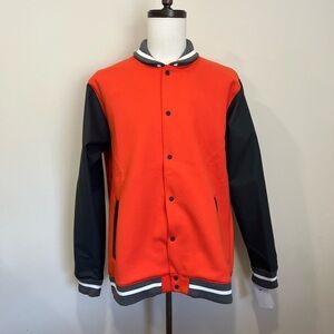 NWT Nike Team Varsity Football Letterman’s Bomber Jacket Orange Men’s Large